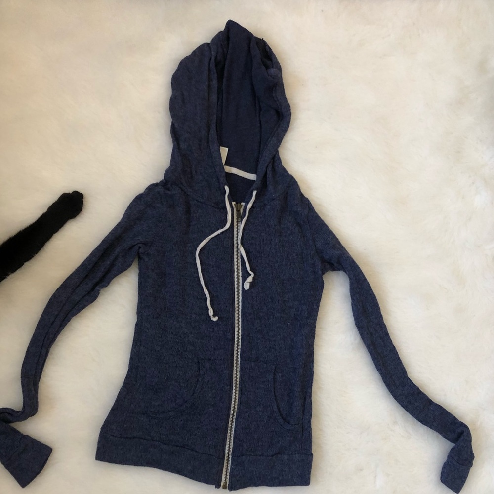 Dark blue zip up hoodie